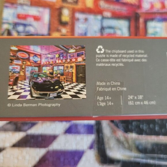 Wheels Corvette Classic Car Puzzle 750 Piece Master Chevrolet Man Cave No Poster - Picture 5 of 14